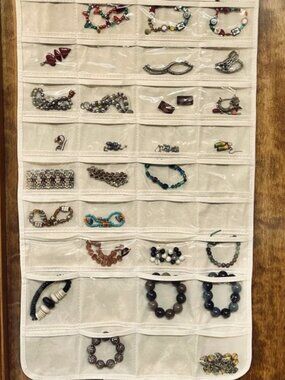 Bracelets Earrings Organizer Bundle Hanging Jewelry Organizer INCLUDED‎ 2-Sided